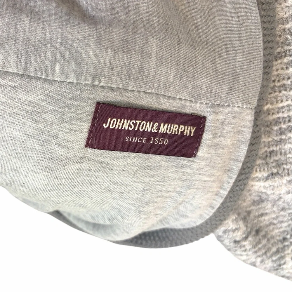 Johnston & Murphy Heather Gray Knit Funnel Neck Poncho One Size Lined